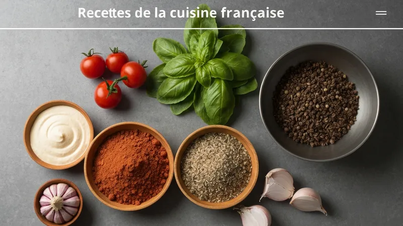 Ingrédients typiques de la cuisine française